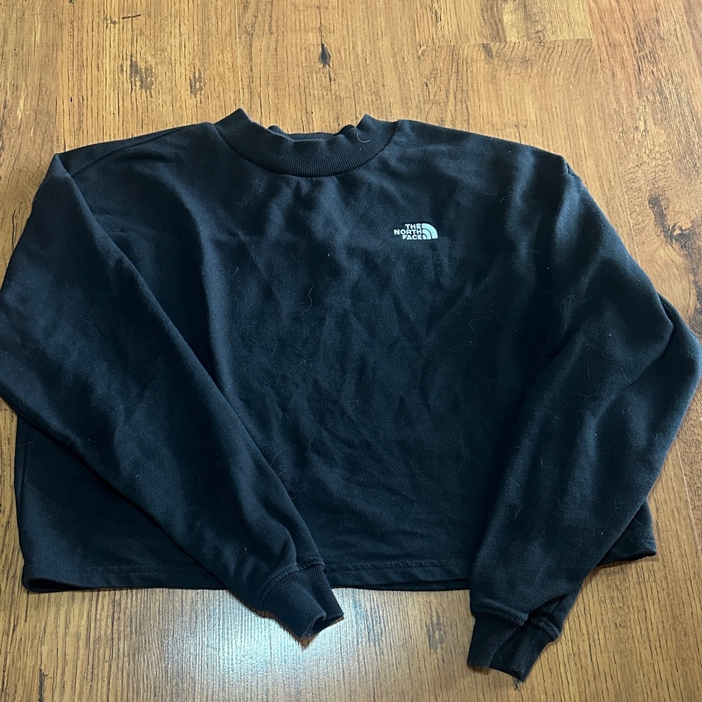 The North Face Black Crewneck Cropped Sweatshirt
